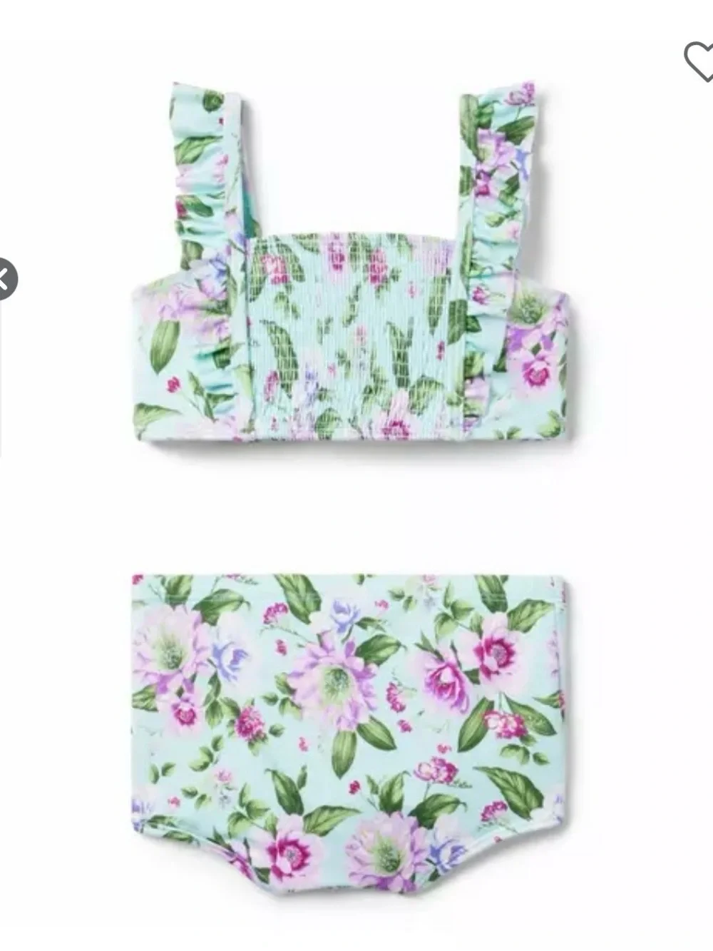 Janie and Jack Floral Smocked 2-Piece Swimsuit - 3T